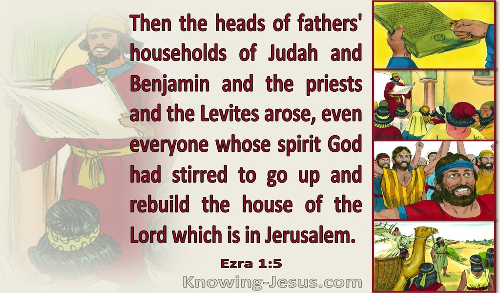 Ezra 1:5 They Arose To Go And Build The House Of The Lord In Jerusalem (beige)